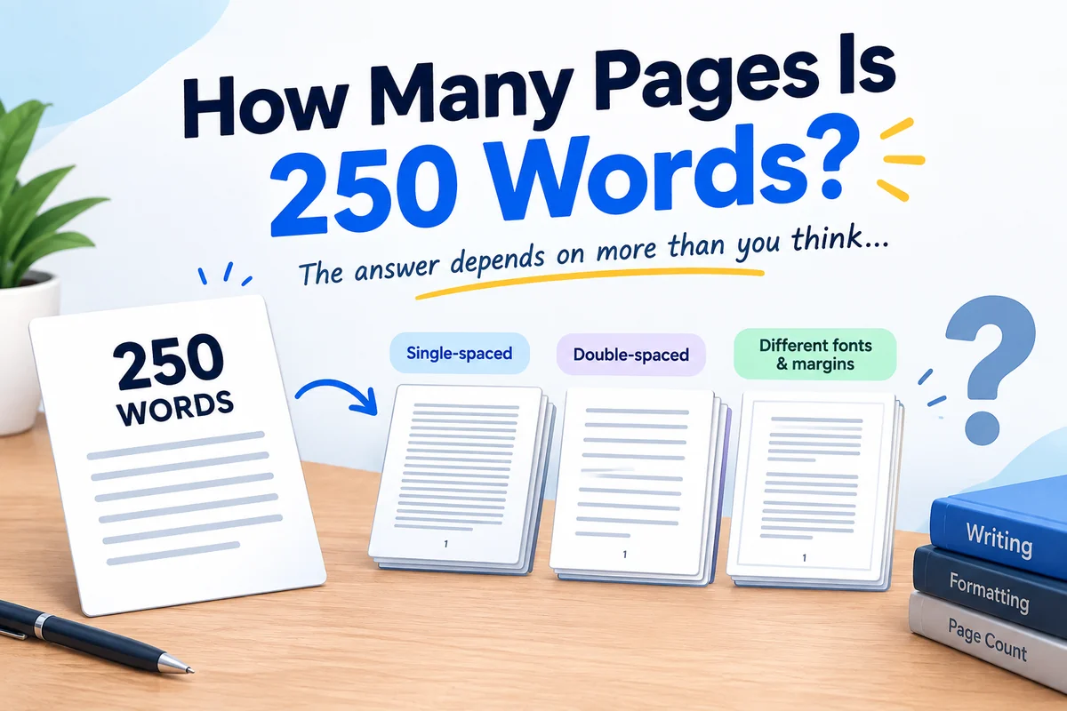 How Many Pages Is 250 Words? Complete Guide