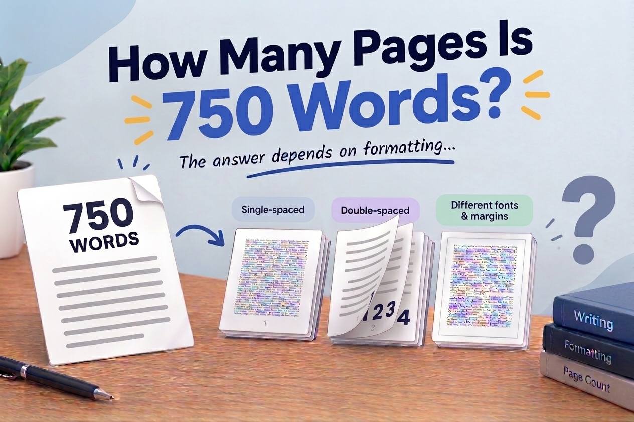How Many Pages Is 750 Words? Single & Double Spaced Guide